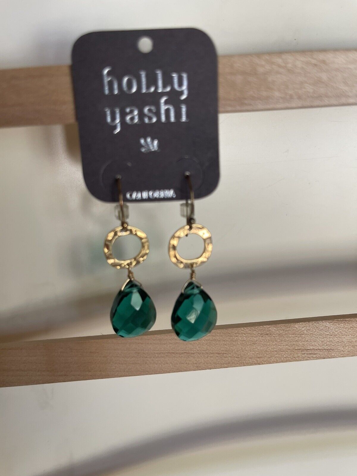 VIP Green Stone Niobium Earrings by Holly Yashi
