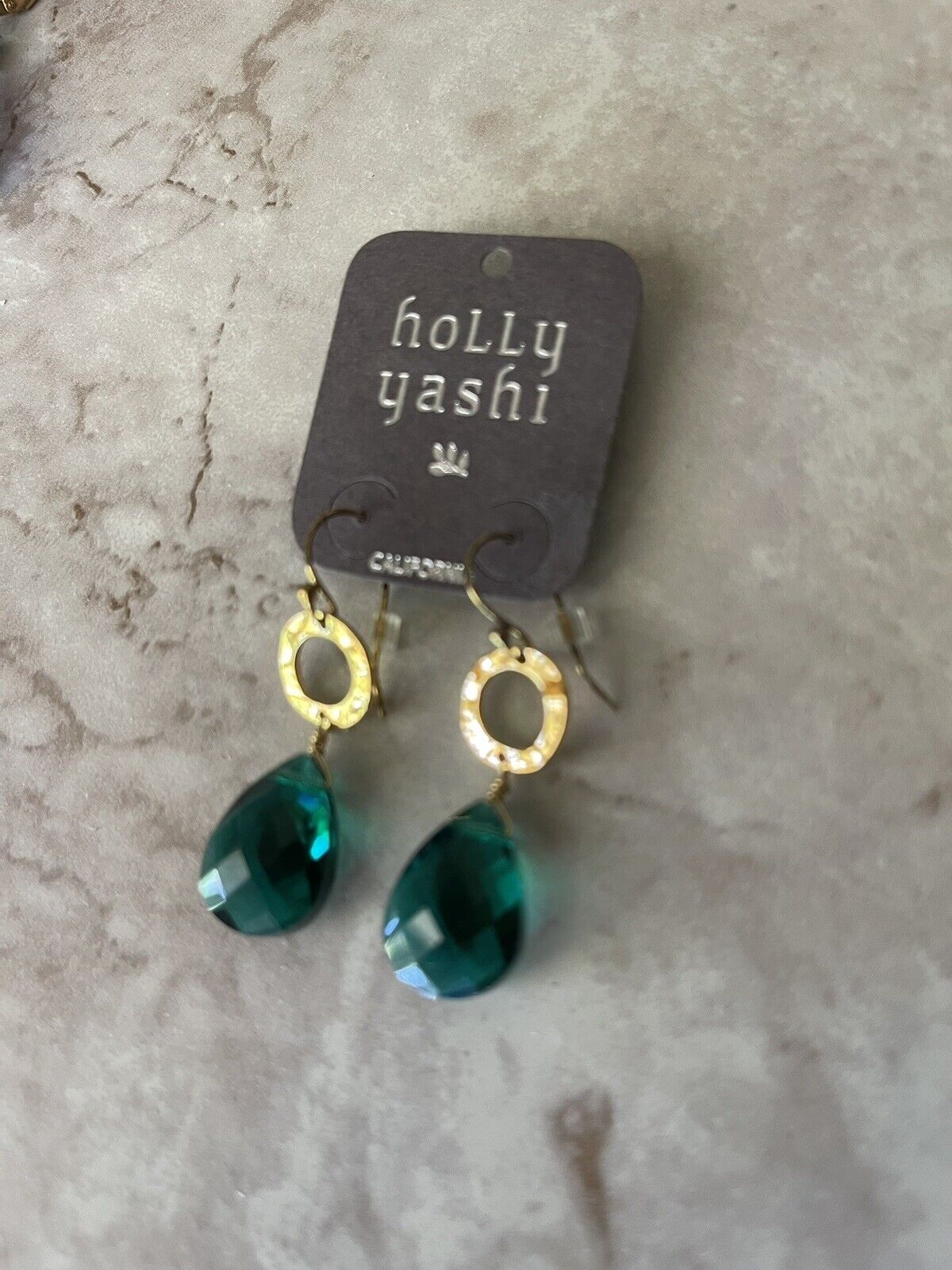 VIP Green Stone Niobium Earrings by Holly Yashi