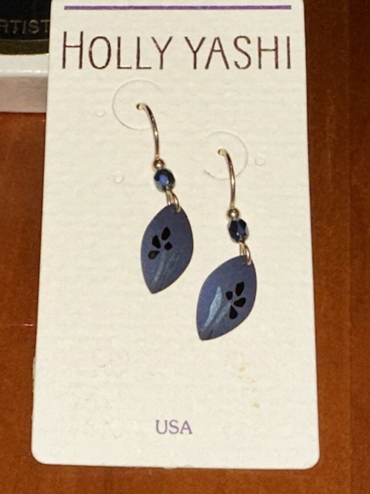 Holly Yashi Dangle Flower Earrings with Bead