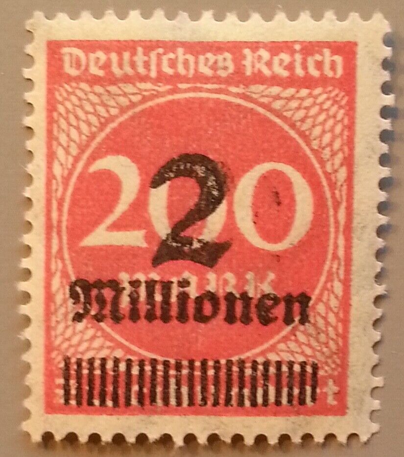 1923 German Empire Weimar Republic Stamp - 2 Millionen