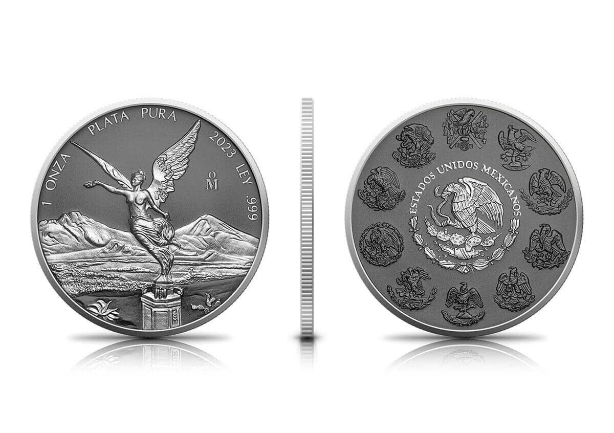 2023 Mexico Silver Libertad Ring with Ruthenium Gild