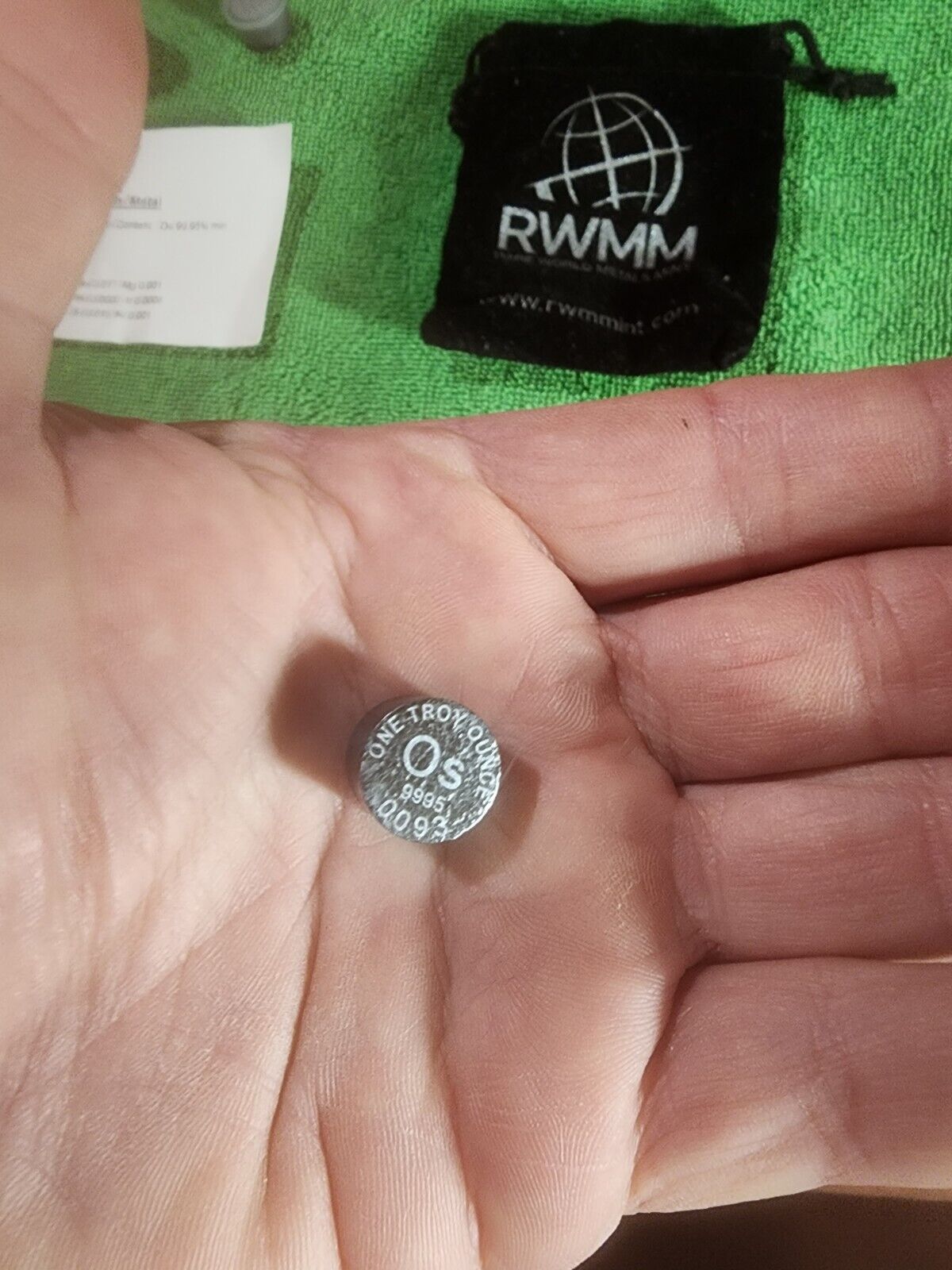 Luxury VIP Osmium Metal Bullion Ingot