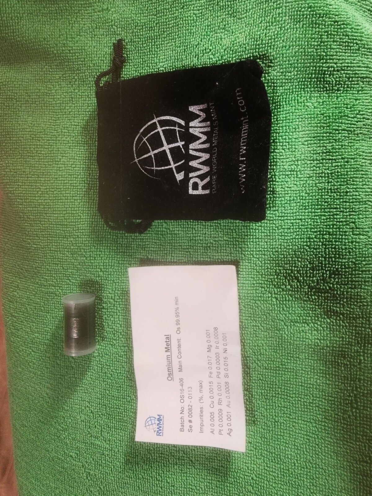 Luxury VIP Osmium Metal Bullion Ingot