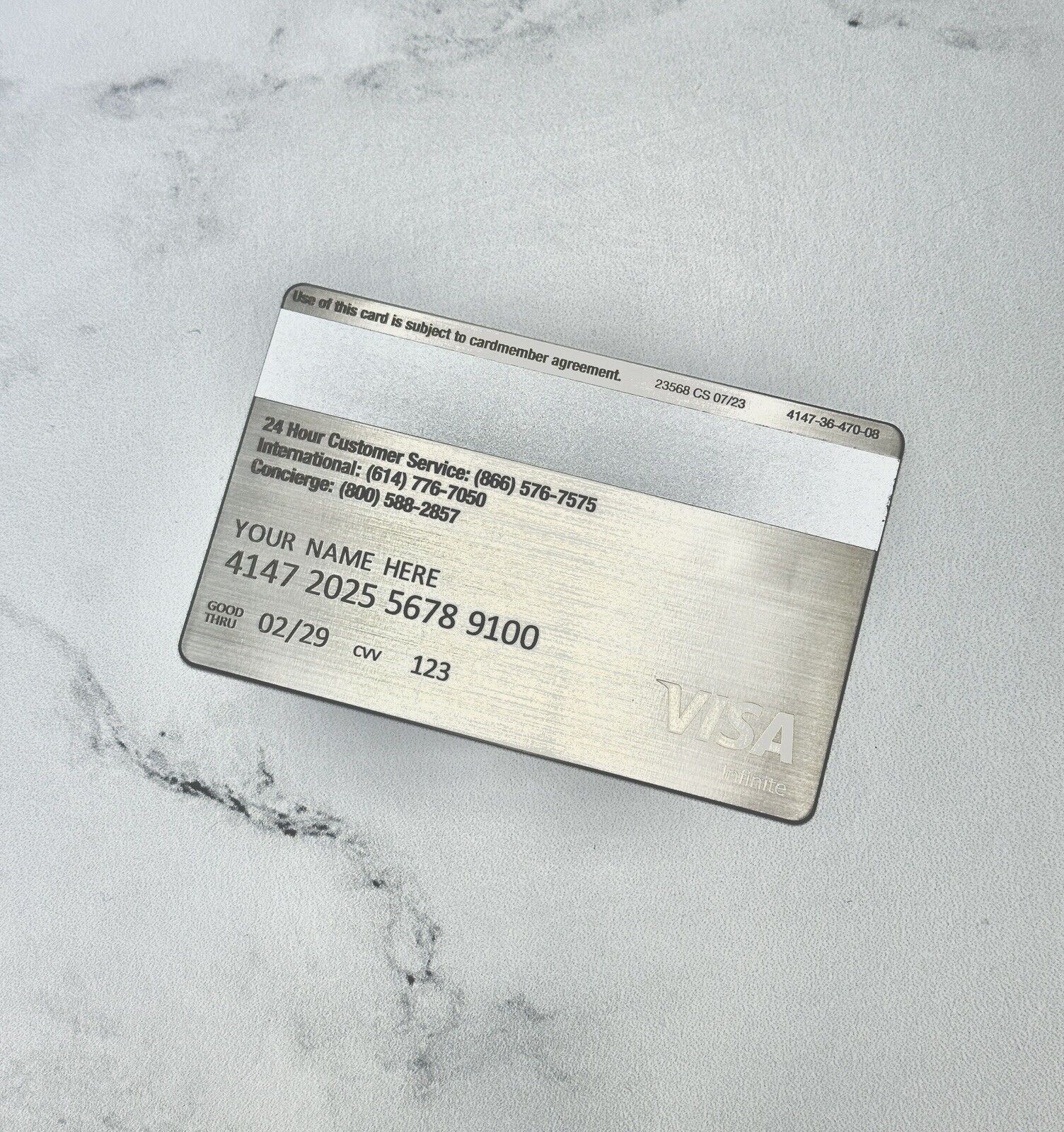 JP Morgan Reserve Custom Palladium Silver Metal Card