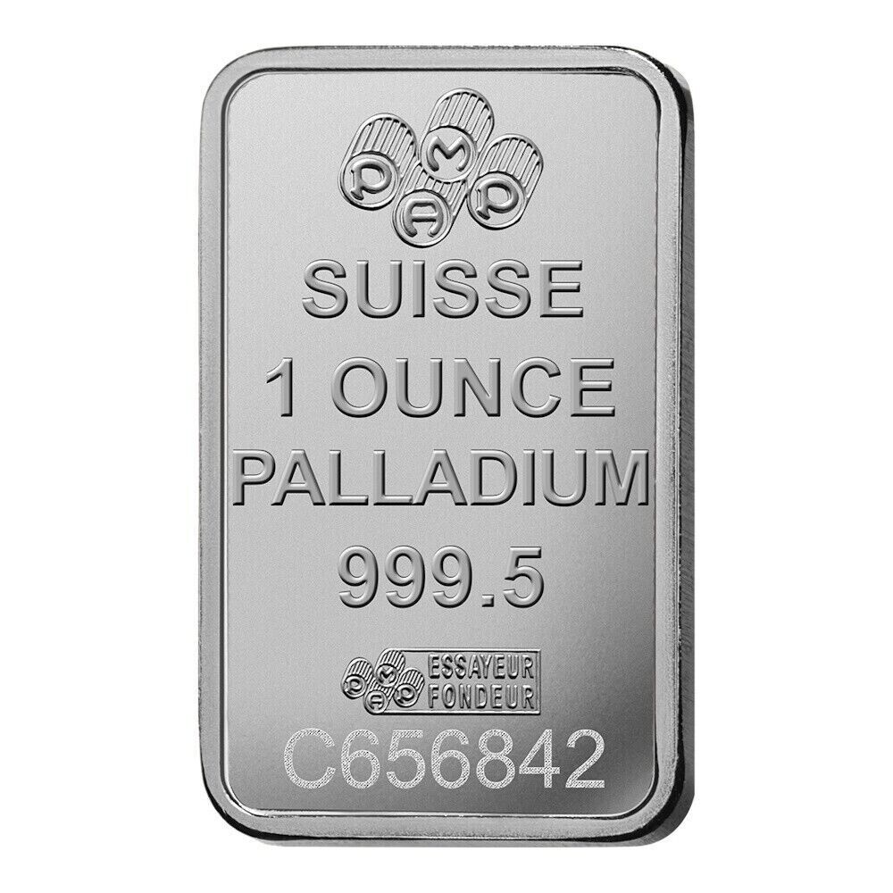 1 oz PAMP Suisse Palladium Bar - .9995 Fine