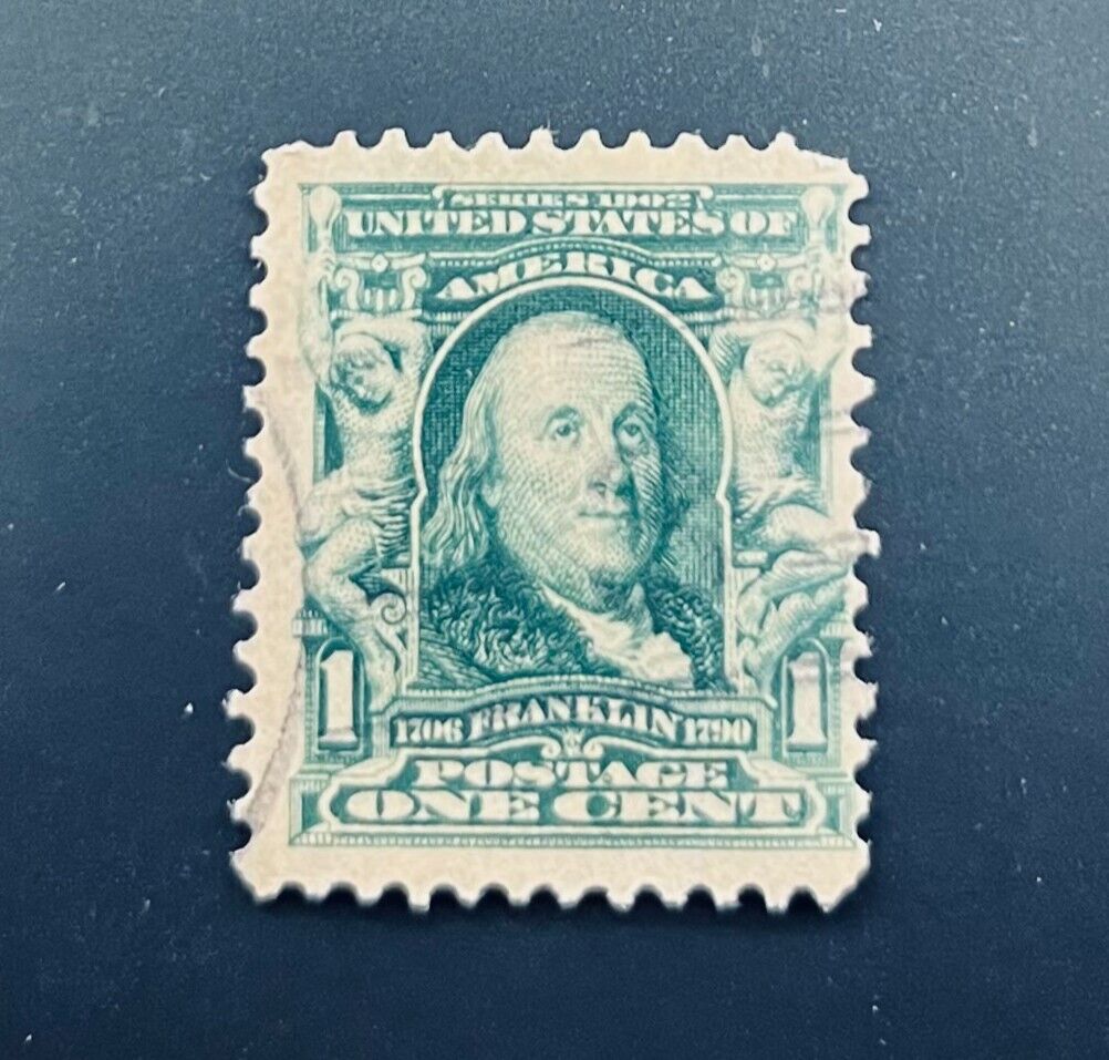 1902 BEN FRANKLIN 1 Cent Stamp - VIP