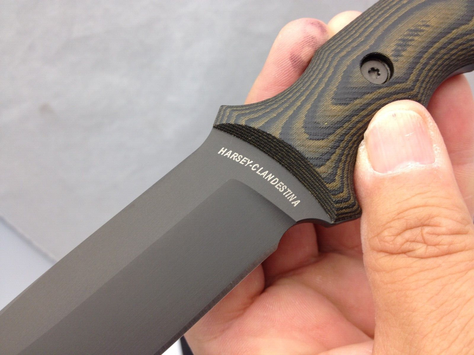 Spartan Blades Knife Harsey Clandestina Black MagnaCut Camo