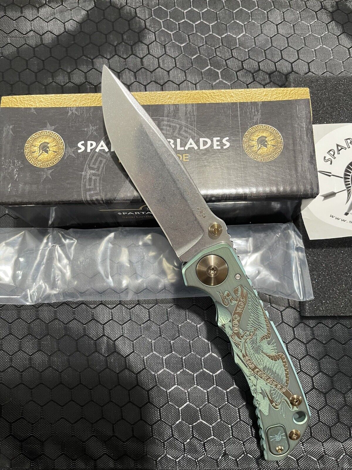 USA Made Spartan Blades Harsey - Titanium Scales (4")