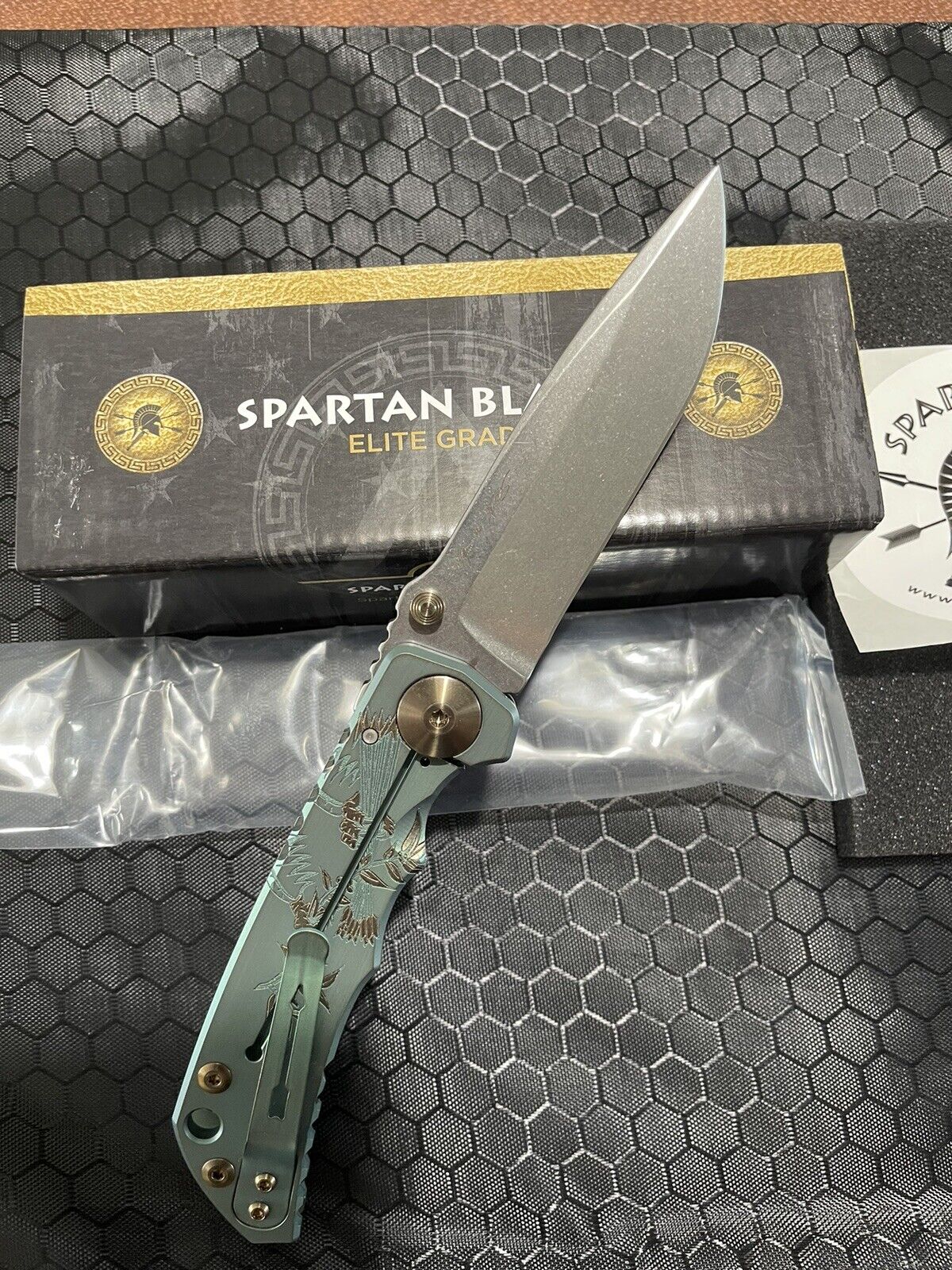USA Made Spartan Blades Harsey - Titanium Scales (4")