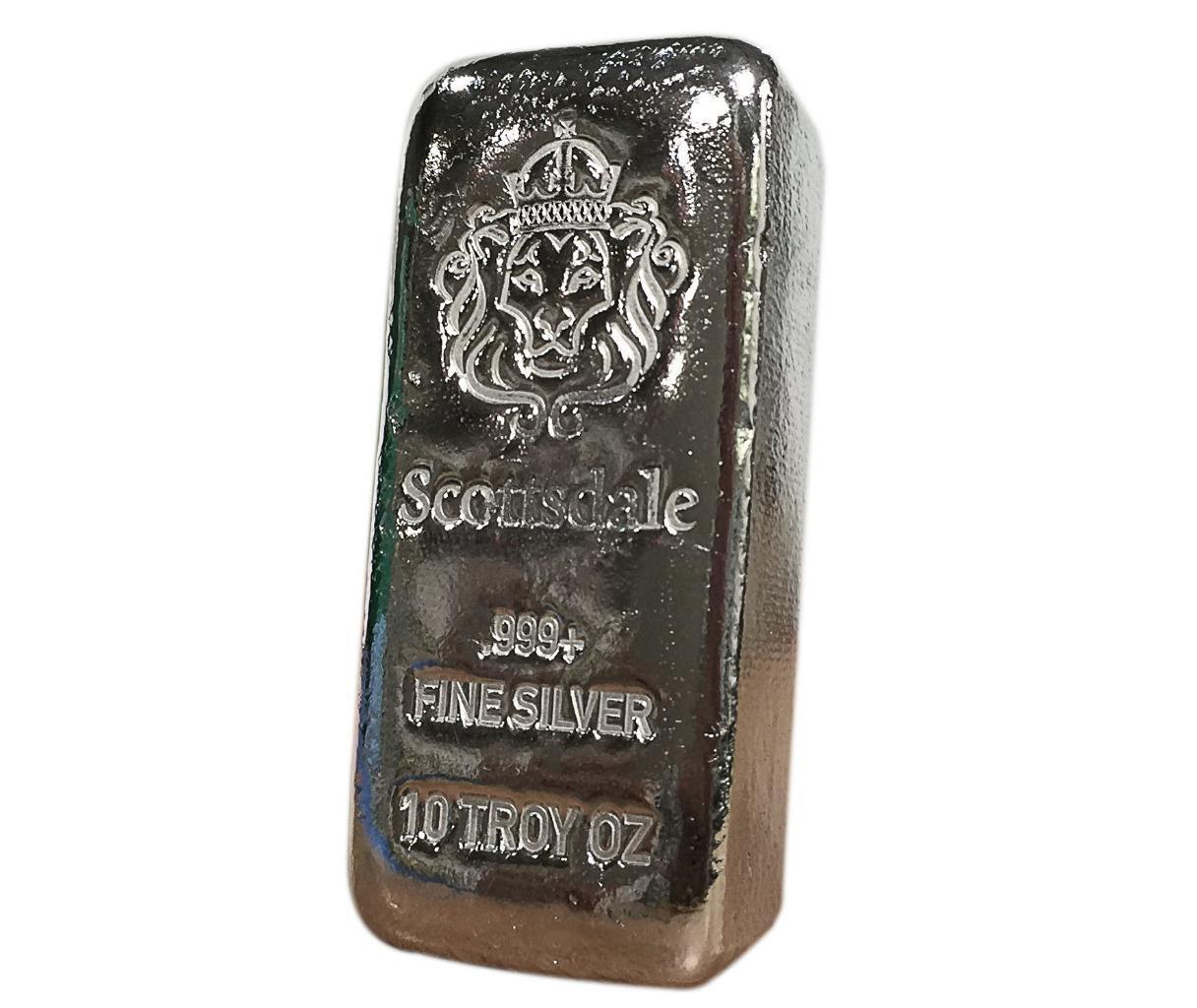 10 oz Silver Bar Scottsdale Mint Chunky #A396