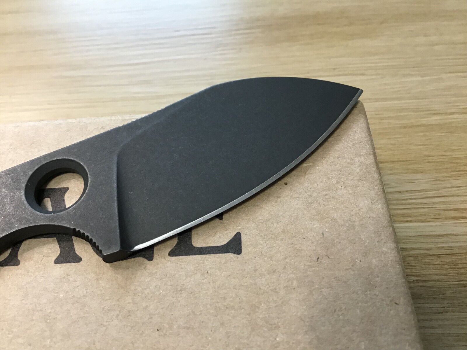 GiantMouse GMF1-P Knife with Leather Sheath, N690