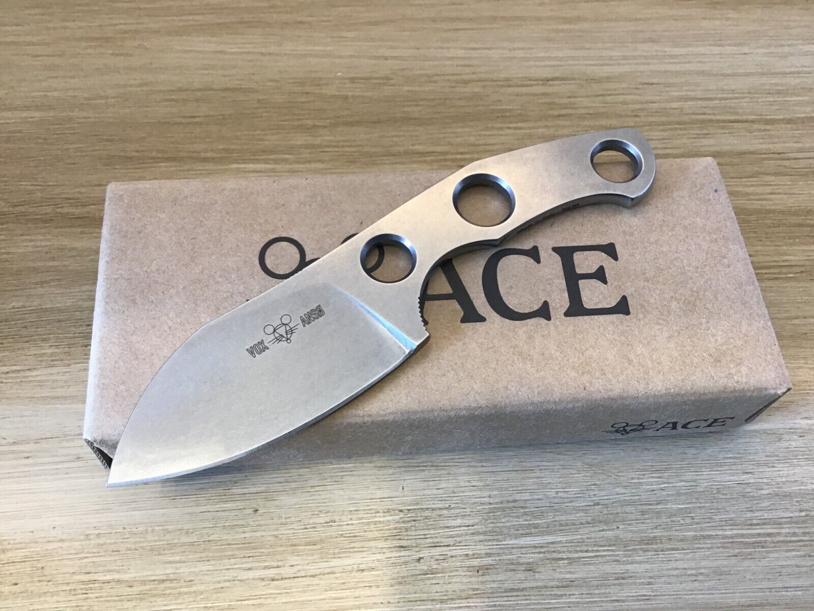 GiantMouse GMF1, Bohler N690, Anso/Vox Design with Leather Sheath