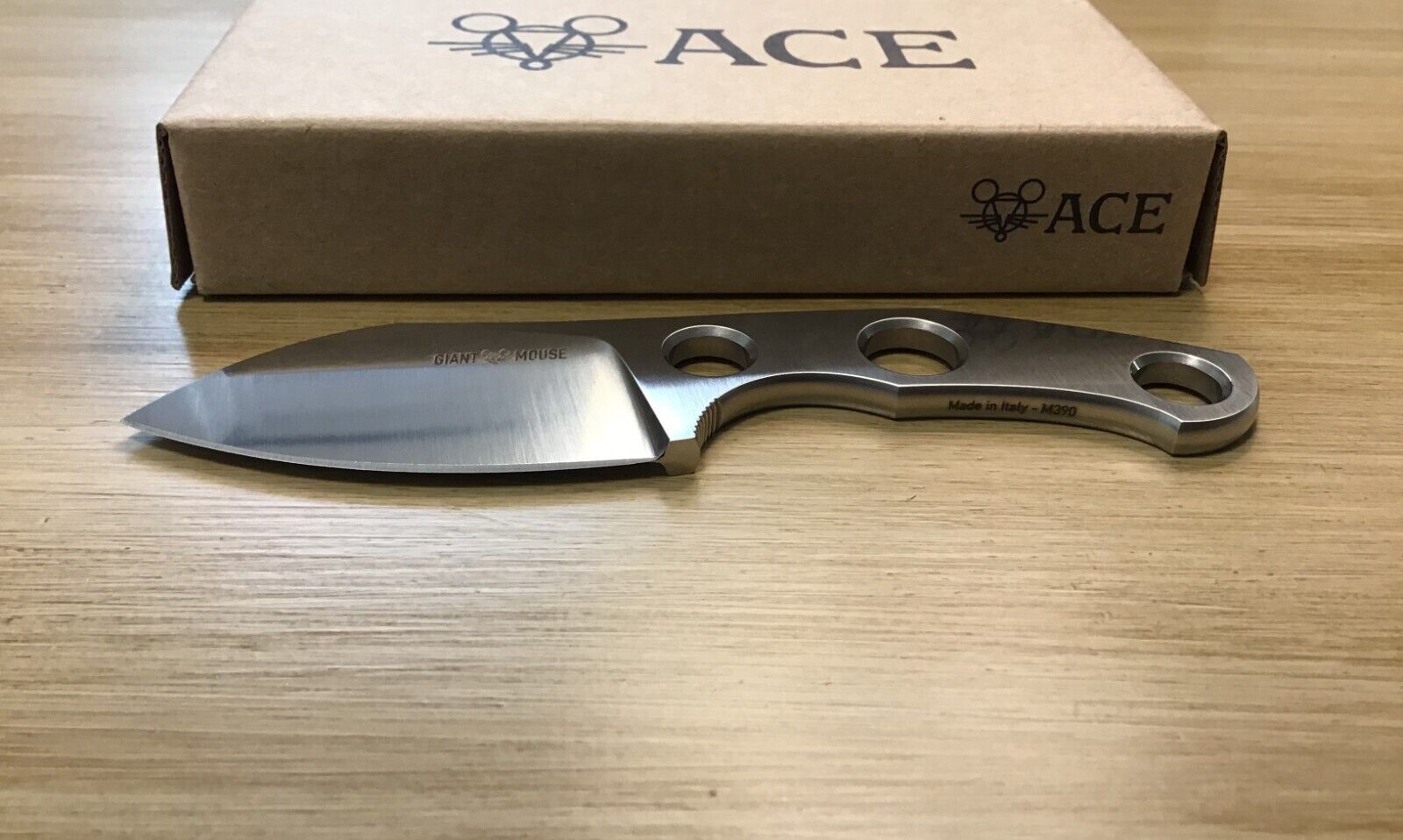 GiantMouse GMF1-F-Satin, M390, Leather Sheath - VIP Dealer