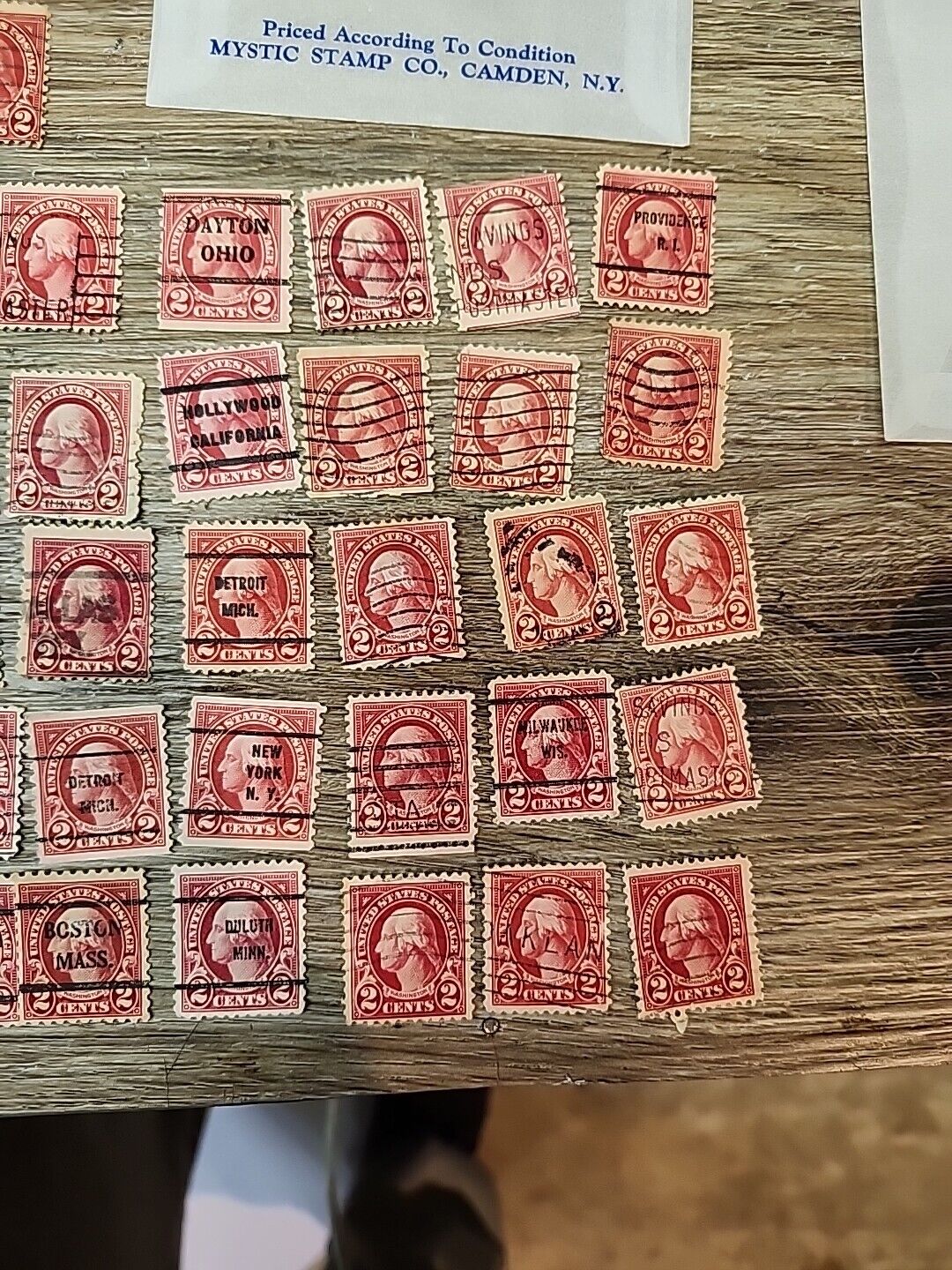 Vintage George Washington 2 Cent Red Stamp Collection VIP