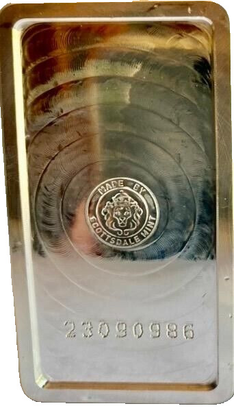Uncirculated 10 oz Silver Stacker Bar by Scottsdale