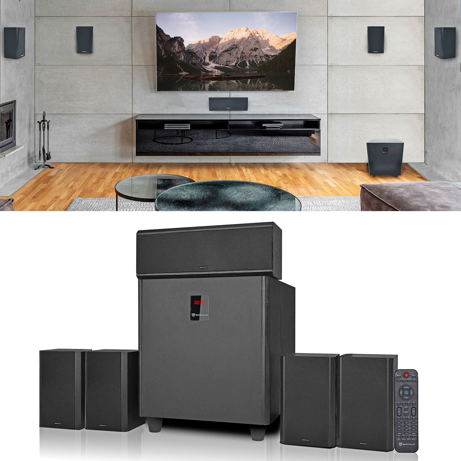 Rockville HTS820 1500w 5.1 Theater System VIP Partner