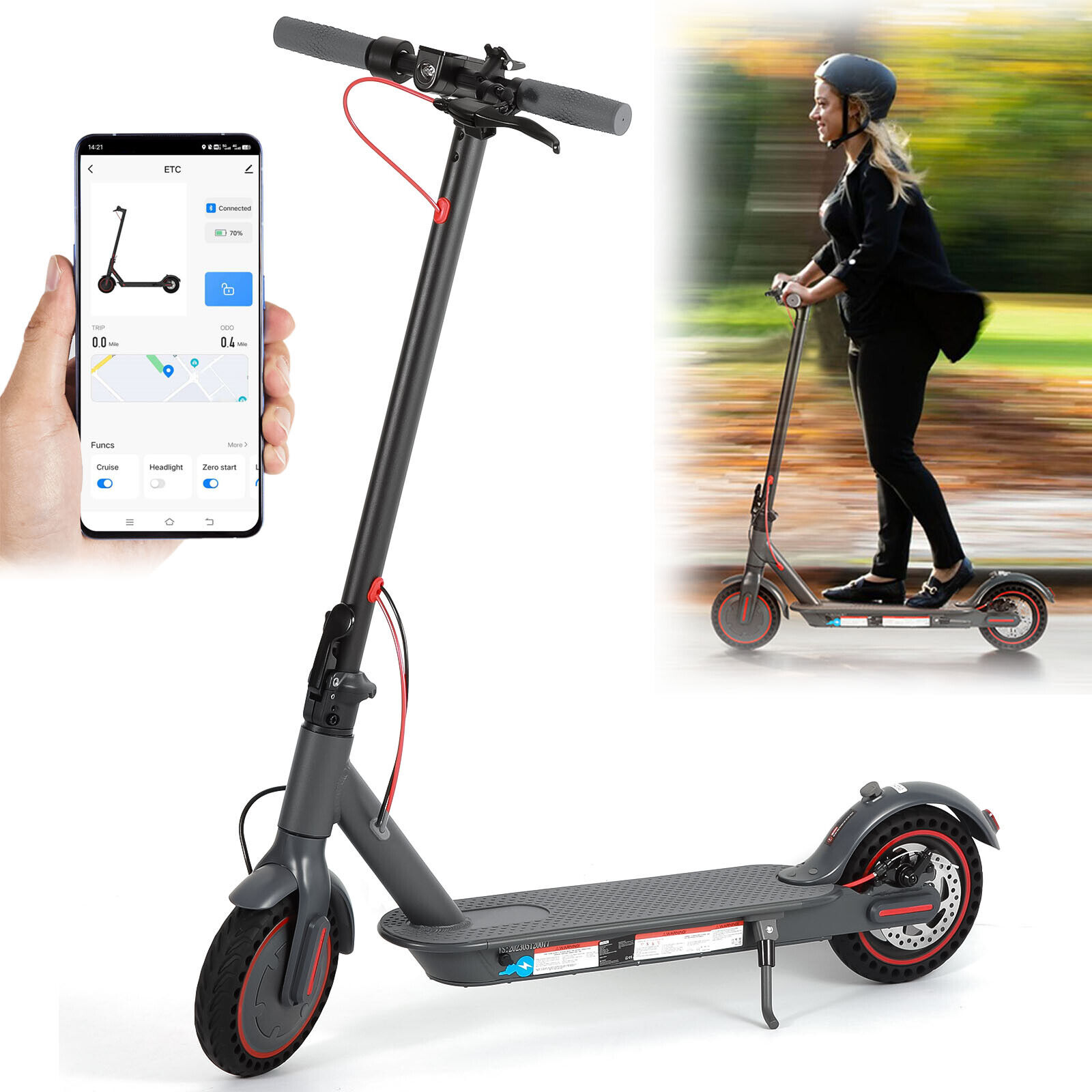 VIP Commuter Folding Electric Scooter, Long Range Adult