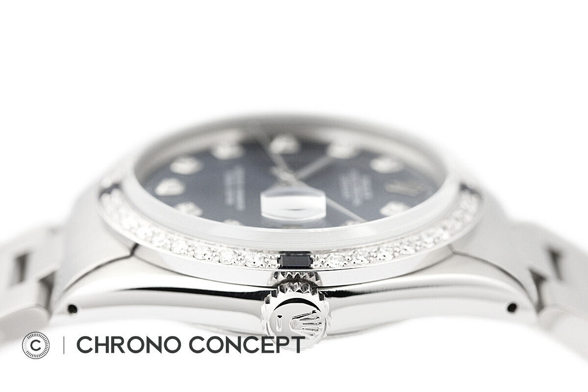 Mens Rolex Datejust Blue Diamond Sapphire Watch