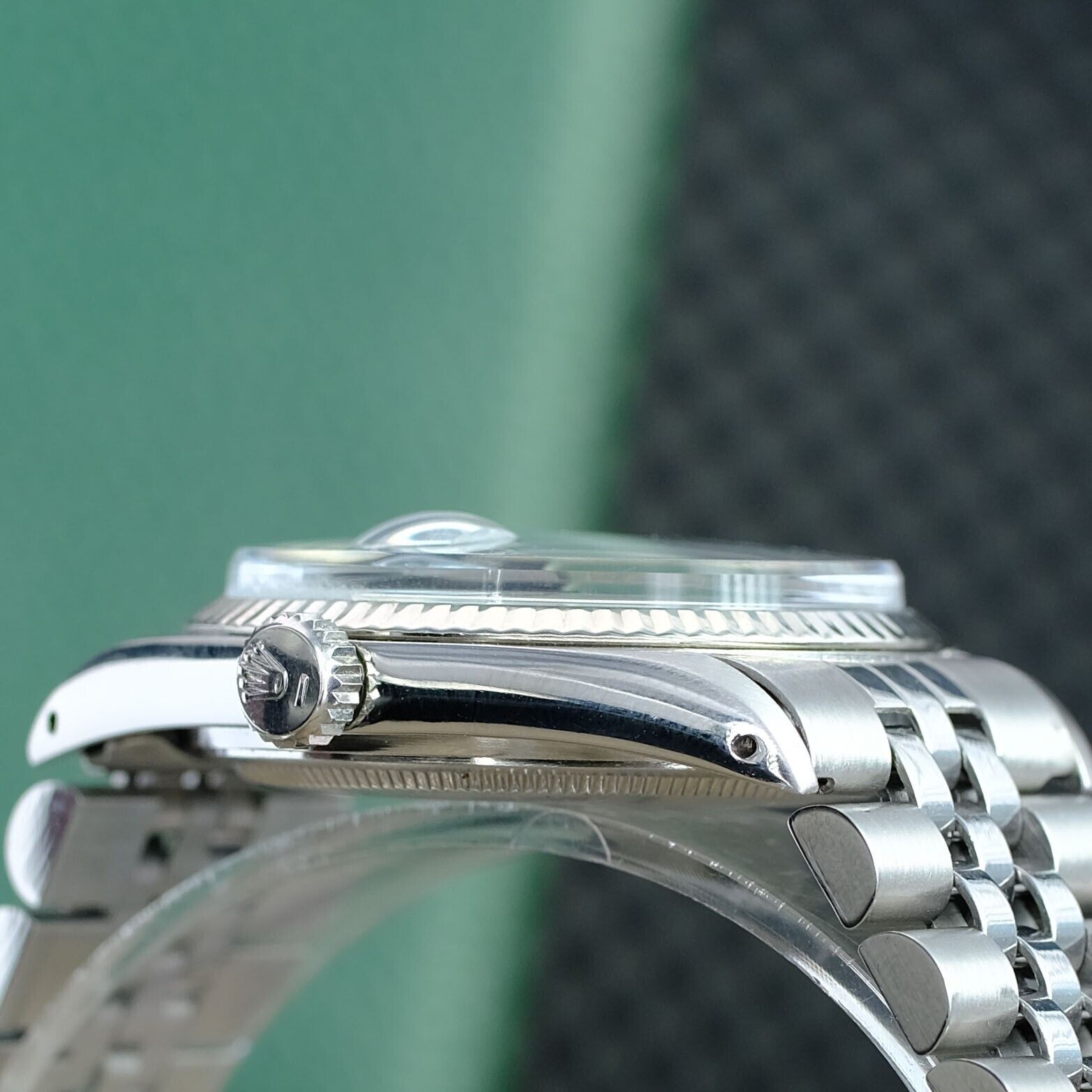 ROLEX Men's Datejust White Gold Steel Aqua Watch