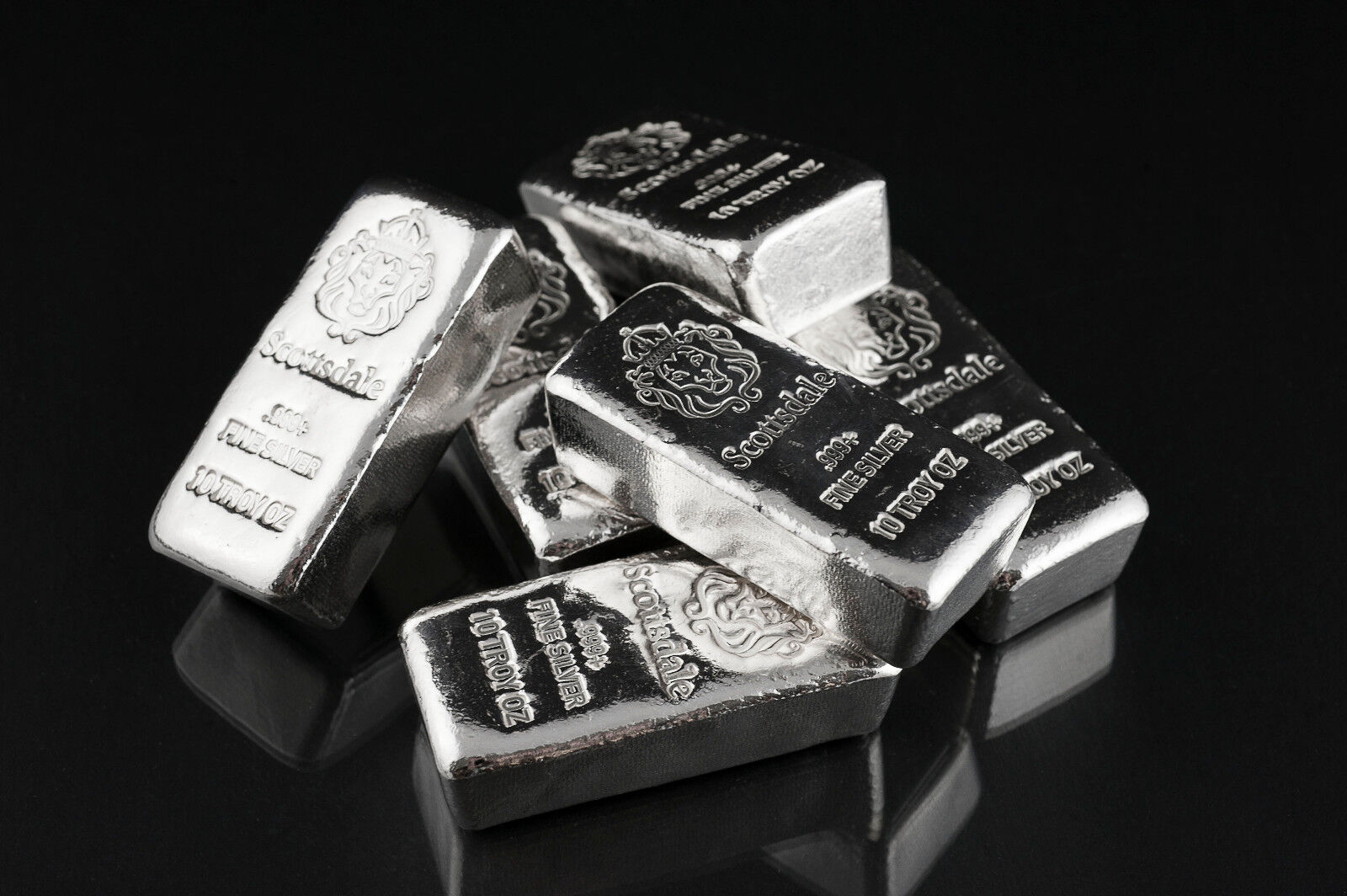 10 oz Silver Bar Scottsdale Mint Chunky #A396