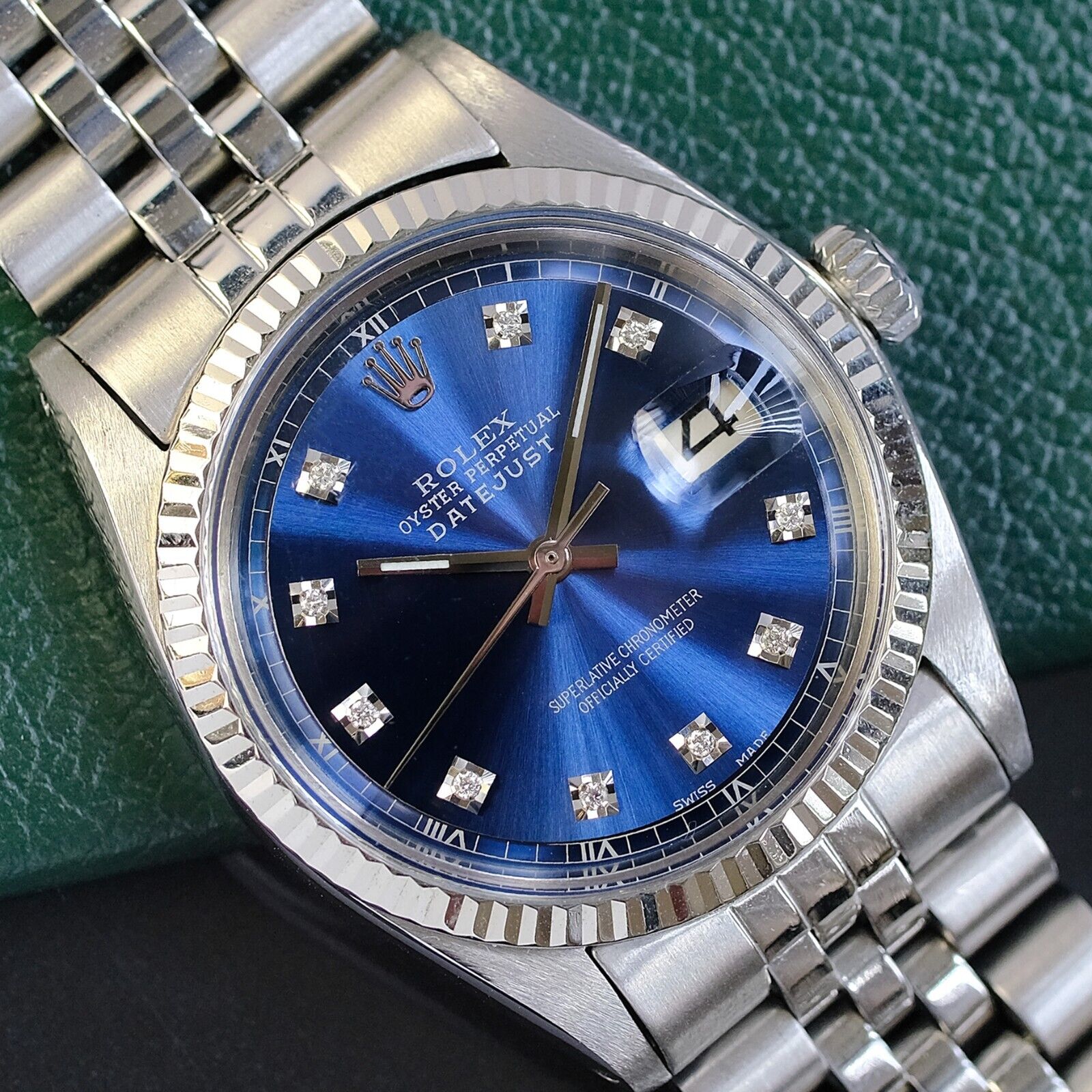 ROLEX Men's Datejust Blue Dial 36mm Watch