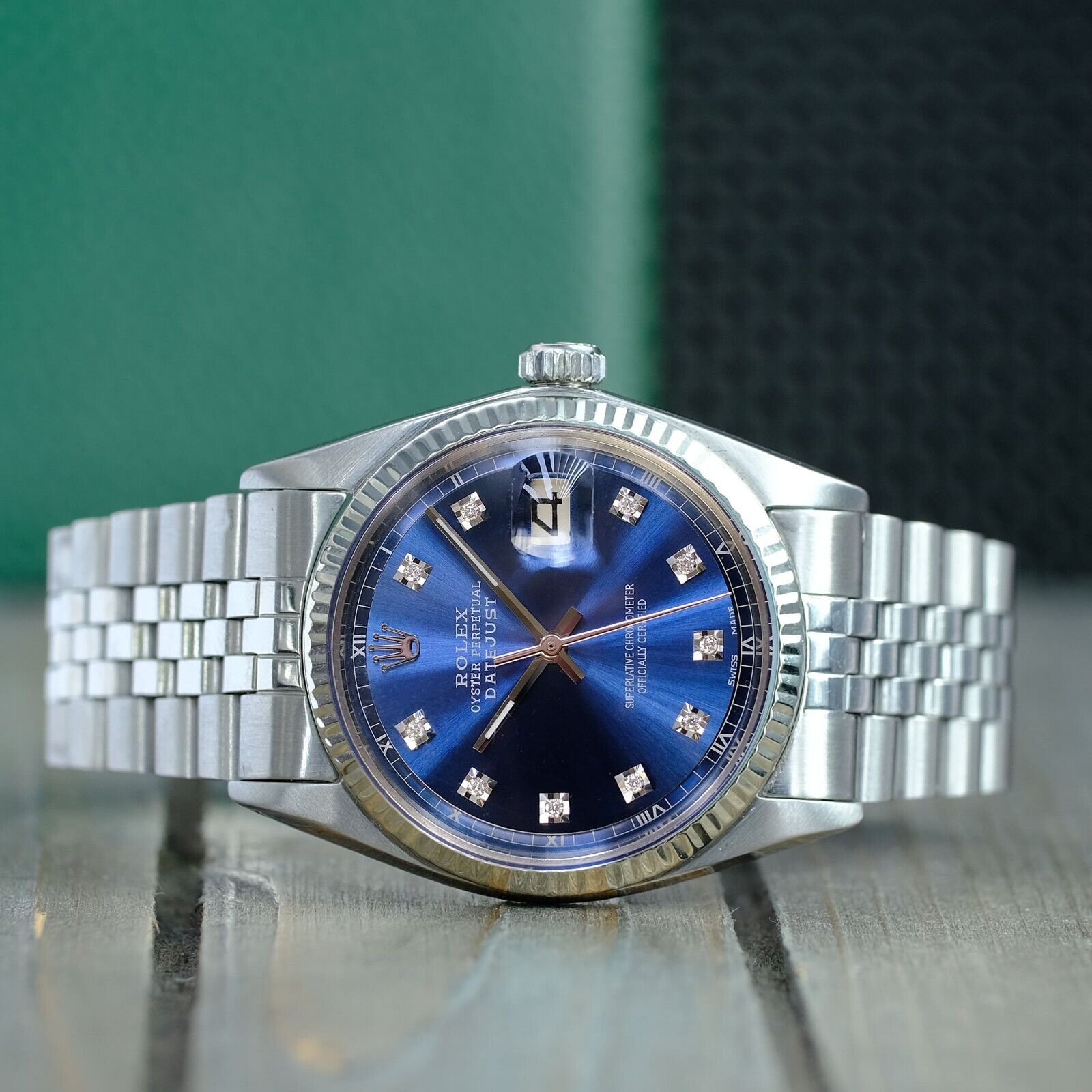 ROLEX Men's Datejust Blue Dial 36mm Watch