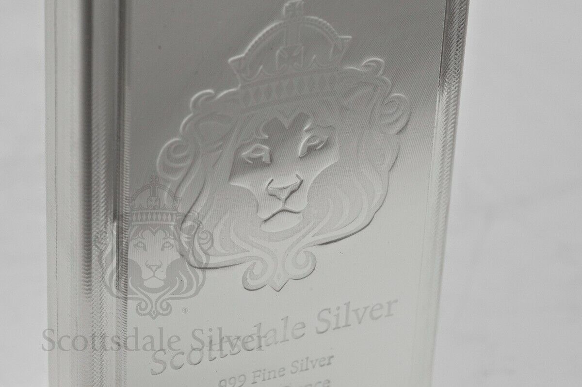 10 oz Scottsdale STACKER® .999 Silver Bar with Bag