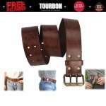 Tourbon 2in Wide Leather Tool Carrying Belt
