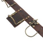 TOURBON Leather Electrician Tool Belt with Hammer Holder