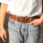 Tourbon 2in Wide Leather Tool Carrying Belt