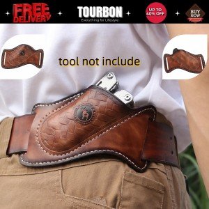 Tourbon Leather Folding Knife Sheath Belt Pouch