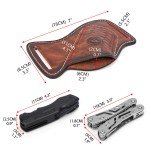 Tourbon Leather Folding Knife Sheath Belt Pouch