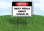 Daily Deals Await Yard Sign with Stand, 18"x24