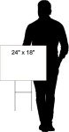 Daily Deals Await Yard Sign with Stand, 18"x24