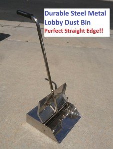 12-Inch Steel Lobby Dust Pan - Durable Design