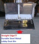 12-Inch Steel Lobby Dust Pan - Durable Design