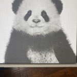 PANDA Framed Canvas Wall Art - 24x18 Inches