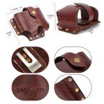 Leather Tape Measure Holder with Belt Clip