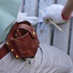 Leather Tape Measure Holder with Belt Clip