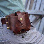 Leather Tape Measure Holder with Belt Clip