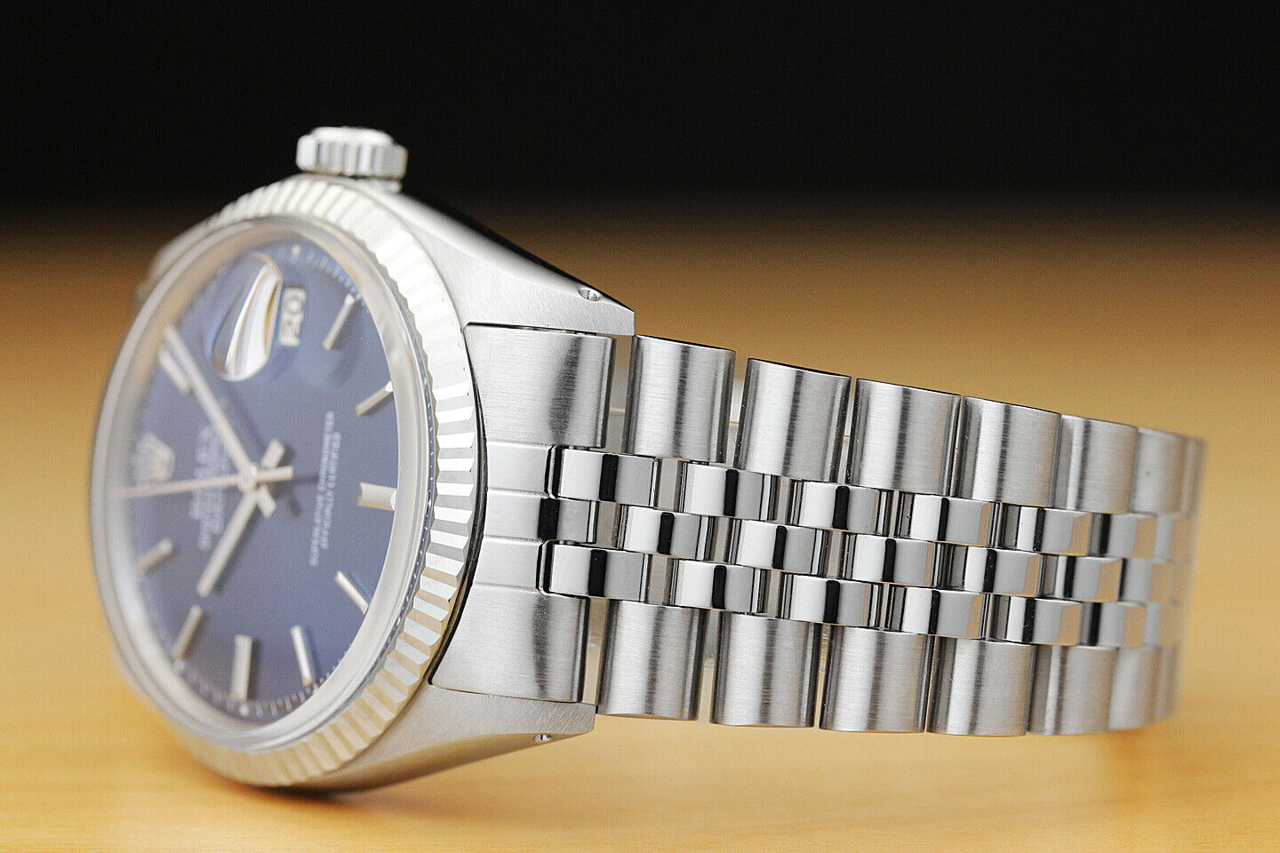 Rolex Men's Datejust Blue Dial Gold Steel Watch
