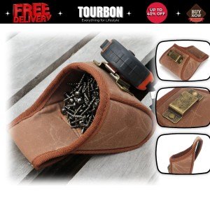 TOURBON Tool Bag with Tape Measure and Hanger