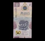 50 Pesos Bill & 20 Peso Coin Mexico