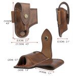 Tourbon Leather EDC Knife Sheath and Belt Pouch