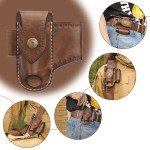 Tourbon Leather EDC Knife Sheath and Belt Pouch