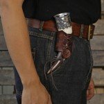 Viking Drinking Horn Leather Belt Holster