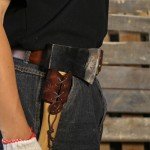 Viking Drinking Horn Leather Belt Holster