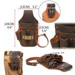 Tourbon Leather Tool Holster Belt Pouch