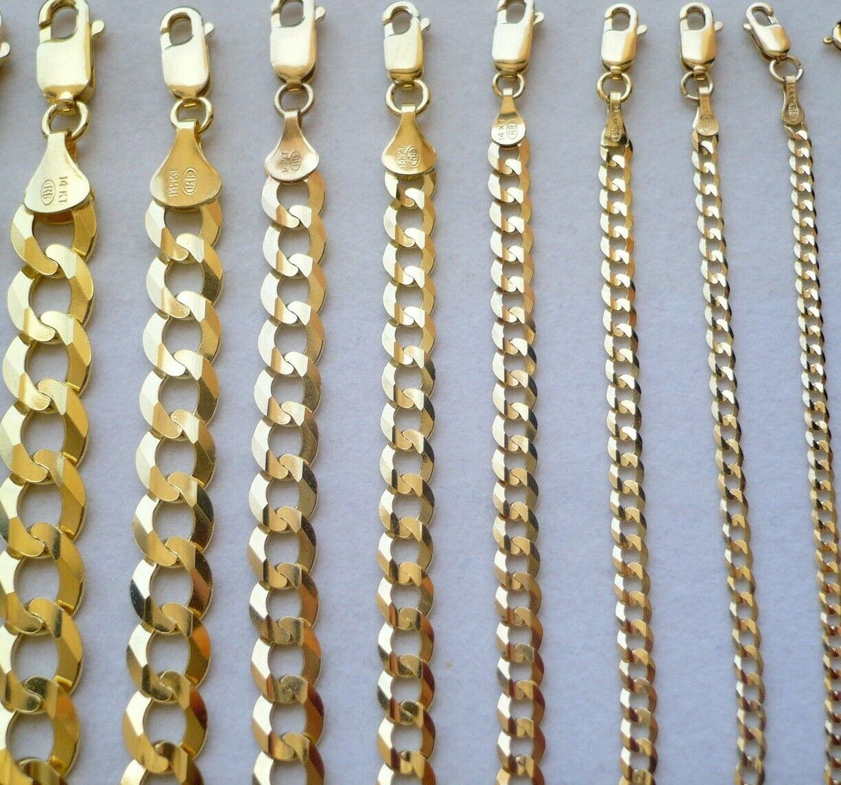 14K Solid Gold Cuban Link Chain Necklace VIP Marketplace