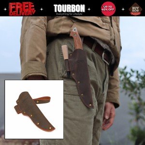 Tourbon Leather Knife Sheath and Belt Carrier